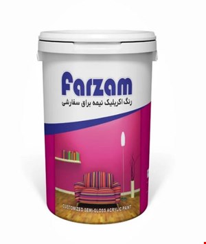 رنگ اکریلیک نیمه براق فرزام کد 530 وزن 1 کیلوگرم